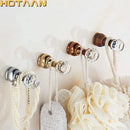 Antique brass wall clothes rack crystal knob bathroom hanger by Decorbites
