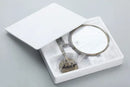 GobekUsa Antique Brass Wall Mirror 3x Magnification 8" Round Dual Side Folding Makeup Mirror