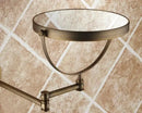 GobekUsa Antique Brass Wall Mirror 3x Magnification 8" Round Dual Side Folding Makeup Mirror