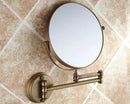 GobekUsa Antique Brass Wall Mirror 3x Magnification 8" Round Dual Side Folding Makeup Mirror