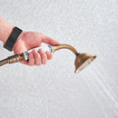 GobekUsa Antique Brass Wall Mount Bath Shower Mixer Tap with 30cm Spout Rotation
