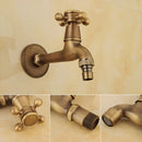 Antique brass wall mount garden faucet garden threaded hose tap by Decorbites