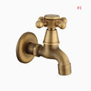 Antique brass wall mount garden faucet garden threaded hose tap by Decorbites