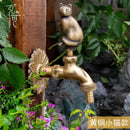 GobekUsa Antique Brass Wall Mount Garden Faucet for Kindergarden, Animal Design