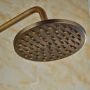 GobekUsa Antique Brass Wall Mount Shower Faucet with Hand Shower, 8" Rain Shower Head