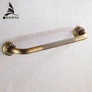 GobekUsa Antique Brass Wall Mounted Grab Bar for Bathroom Safety, 52 cm - Home Assist Handle