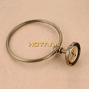 Antique brass rope twist towel ring holder for bathroom by Decorbites