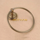 Antique brass rope twist towel ring holder for bathroom by Decorbites
