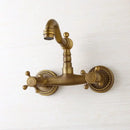 GobekUsa Antique Brass Wall Mounted Shower Faucet Hot Cold Mixer Faucet