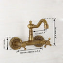 GobekUsa Antique Brass Wall Mounted Shower Faucet Hot Cold Mixer Faucet