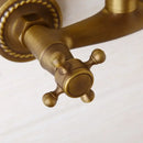 GobekUsa Antique Brass Wall Mounted Shower Faucet Hot Cold Mixer Faucet