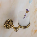 GobekUsa Antique Brass Wall Mounted Toothbrush Holder for Bathroom Décor