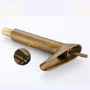 GobekUsa Antique Brass Waterfall Basin Faucet Mixer Tap for Bathroom Sink