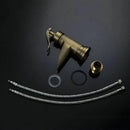 GobekUsa Antique Brass Waterfall Basin Faucet with Art Design Handle