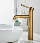 GobekUsa Antique Bronze Basin Faucet: Hot & Cold Brass Sink Mixer Tap, Deck Mounted