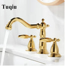 GobekUsa Antique Bronze Bathroom Sink Faucet Hot Cold Water Mixer Deck Mounted