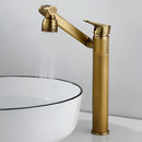 GobekUsa Antique Bronze Bathroom Sink Faucet Hot Cold Water Mixer Deck Mounted