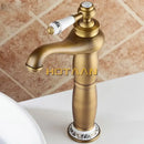 GobekUsa Antique Bronze Brass Basin Faucet - Luxury Europe Style Mixer Tap