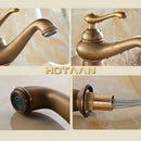 GobekUsa Antique Bronze Brass Basin Faucet Mixer Luxury Europe Style Tap