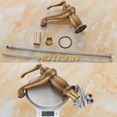 GobekUsa Antique Bronze Brass Basin Faucet Mixer Luxury Europe Style Tap