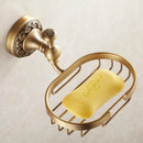 GobekUsa Antique Bronze Brass Crystal Soap Dish Basket Bathroom Accessories
