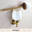 GobekUsa Antique Bronze Brass Toilet Brush Holder for Bathroom Accessories