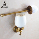 GobekUsa Antique Bronze Brass Toilet Brush Holder for Bathroom Accessories