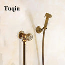 GobekUsa Antique Bronze Douche Bidet Sprayer Set with Copper Valve - Jet Shower Head