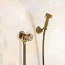 GobekUsa Antique Bronze Douche Bidet Sprayer Set with Copper Valve - Jet Shower Head