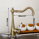 GobekUsa Antique Bronze Kitchen Faucet Swivel Spout Basin Tap 360 Rotatable Mixer Taps