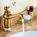 GobekUsa Antique Bronze Single Handle Basin Faucet