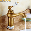 GobekUsa Antique Bronze Single Handle Basin Faucet