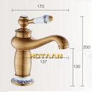 GobekUsa Antique Bronze Single Handle Basin Faucet