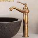 GobekUsa Antique Bronze Tall Basin Faucet - Luxury Europe Style Solid Copper Mixer
