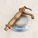 GobekUsa Antique Bronze Tall Basin Faucet - Luxury Europe Style Solid Copper Mixer