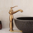 GobekUsa Antique Bronze Tall Basin Faucet - Luxury Europe Style Solid Copper Mixer