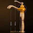 GobekUsa Antique Bronze Tall Basin Faucet - Luxury Europe Style Solid Copper Mixer