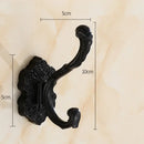 Antique bronze ornate wall hooks for bedroom metal scrollwork rack by Decorbites