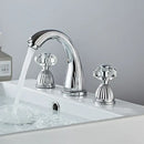 GobekUsa Antique Bronze Widespread Basin Faucet 3 Hole Mixer - Hot/Cold Water Tap