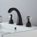 GobekUsa Antique Bronze Widespread Basin Faucet 3 Hole Mixer - Hot/Cold Water Tap