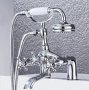 GobekUsa Antique Chrome Bathtub Shower Mixer Faucet Tap Set for Bathroom