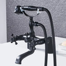 GobekUsa Antique Chrome Bathtub Shower Mixer Faucet Tap Set for Bathroom