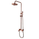 GobekUsa Antique Copper 3-Function Shower Set with Rainfall Head and Hand Shower