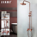 GobekUsa Antique Copper 3-Function Shower Set with Rainfall Head and Hand Shower