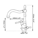 GobekUsa Antique Copper Brass Kitchen Swivel Faucet Mixer Tap