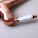 GobekUsa Antique Copper Kitchen Basin Mixer Tap with Ceramic Handle