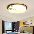 GobekUsa Antique Copper LED Ceiling Light - Traditional Chinese Art Painting Surface Lamp