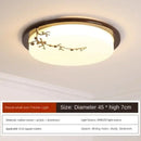 GobekUsa Antique Copper LED Ceiling Light - Traditional Chinese Art Painting Surface Lamp