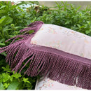 GobekUsa Antique Crane Floral Jacquard Luxury Lumbar Pillow Case Square Gold Stitch