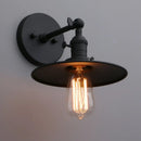 GobekUsa Antique Finish 1-Light Industrial Wall Sconce with 7.87" Canopy and ON/Off Button